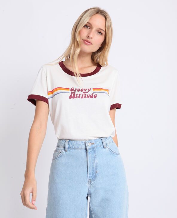 T-shirt vintage écru - Pimkie