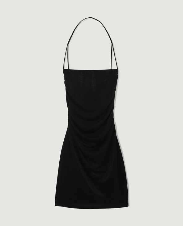 Robe courte dos-nu avec lurex noir - Pimkie