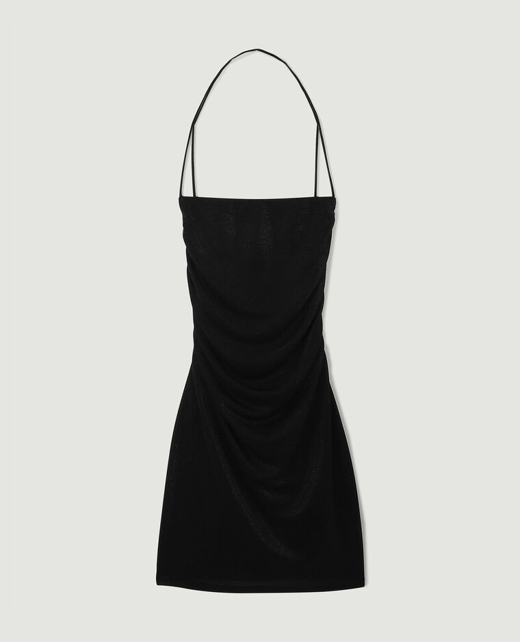 Robe courte dos-nu avec lurex noir - Pimkie