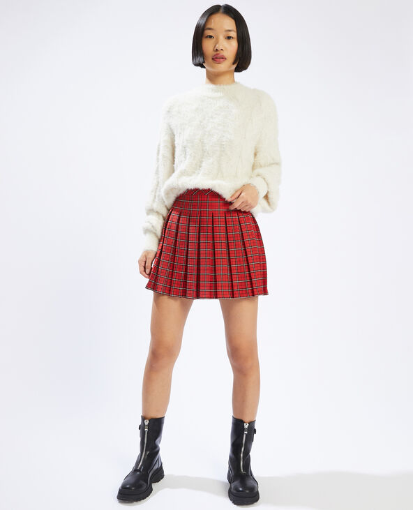 Pull torsadé en maille poilue blanc - Pimkie