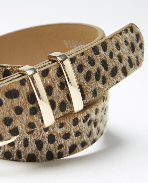 Ceinture peau de bête beige - Pimkie