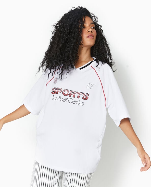 Maillot de foot oversize blanc - Pimkie