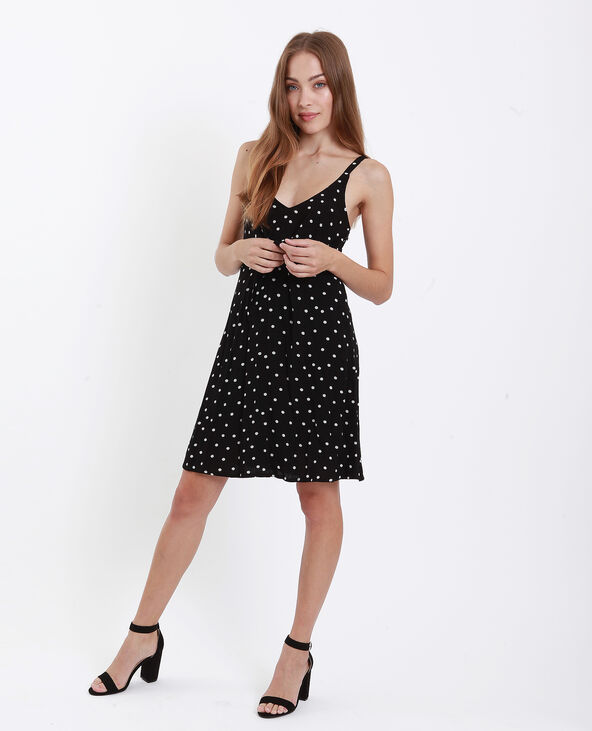 Robe nouée poitrine noir - Pimkie