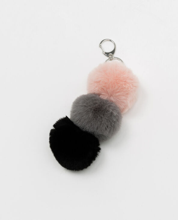 Porte-clés pompons fausse fourrure rose - Pimkie
