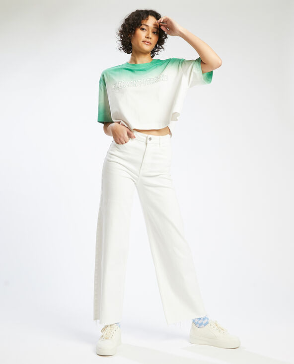 T-shirt cropped dégradé vert olive - Pimkie