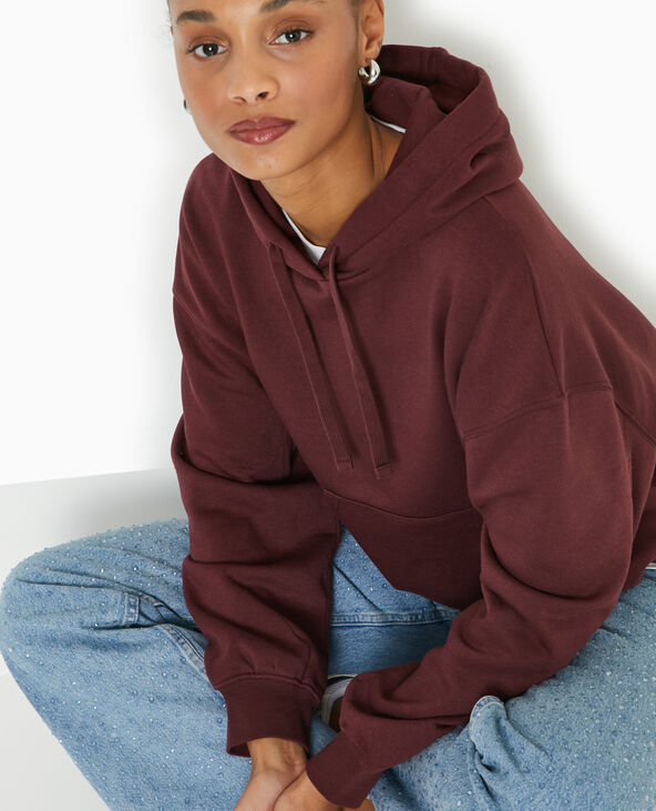 Sweat capuche avec poche devant violet - Pimkie