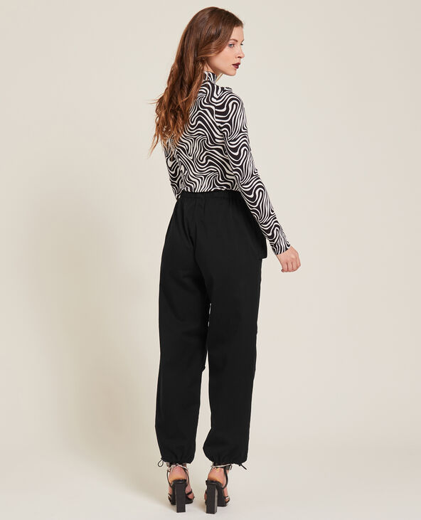 Pantalon parachute multipoche noir - Pimkie