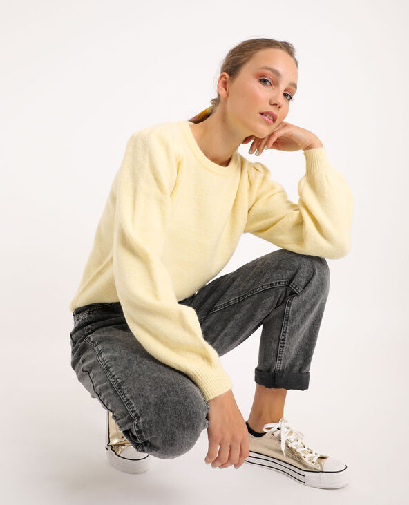 Pull manches bouffantes jaune - Pimkie