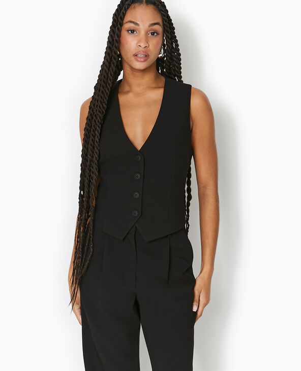 Gilet de barman avec 4 boutons noir - Pimkie