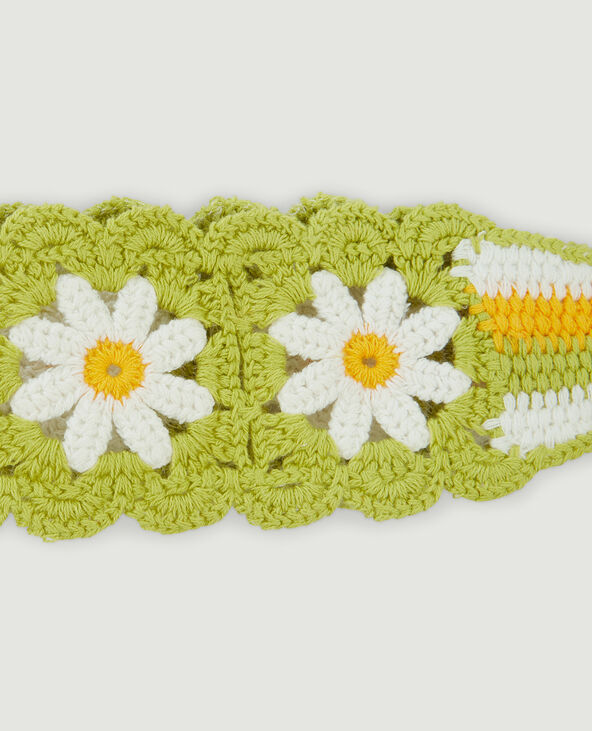 Bandeau en crochet vert olive - Pimkie