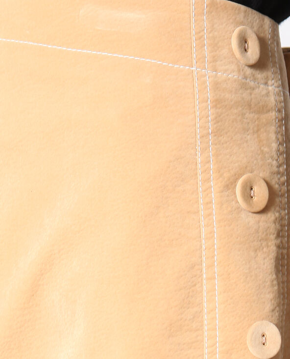 Jupe boutonnée beige - Pimkie