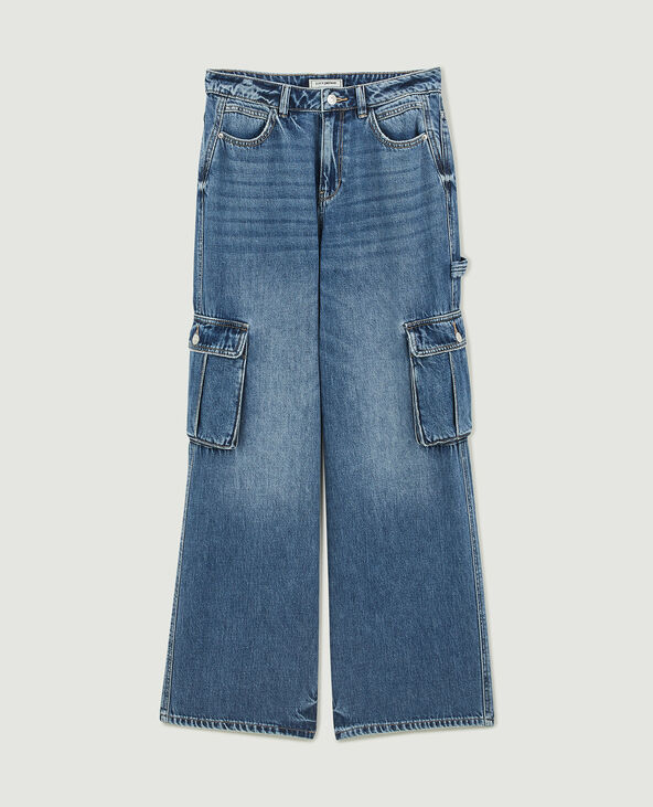 Jean cargo large bleu - Pimkie
