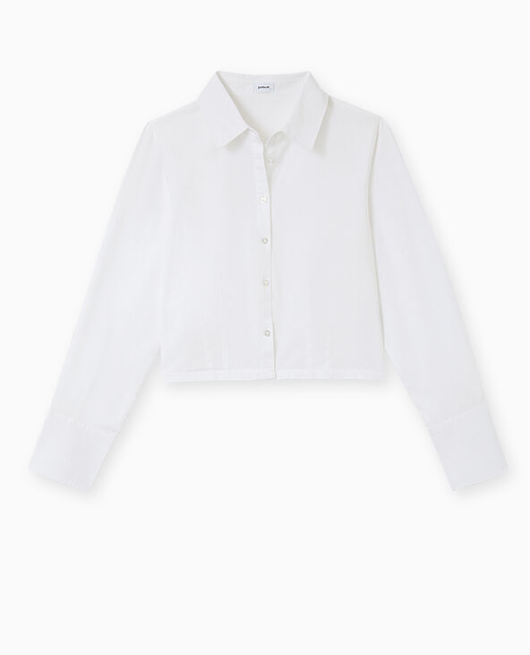 Chemise courte et resserrée blanc - Pimkie