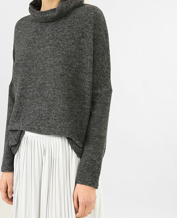 Pull col cheminée gris chiné - Pimkie