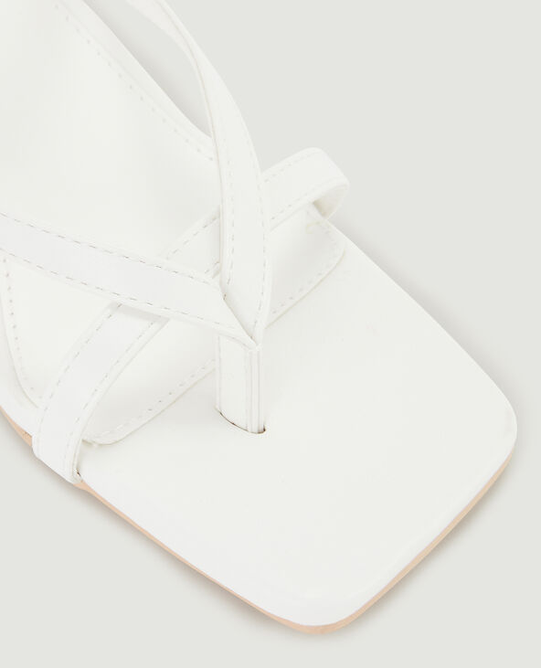 Mules entredoigt à talon blanc - Pimkie