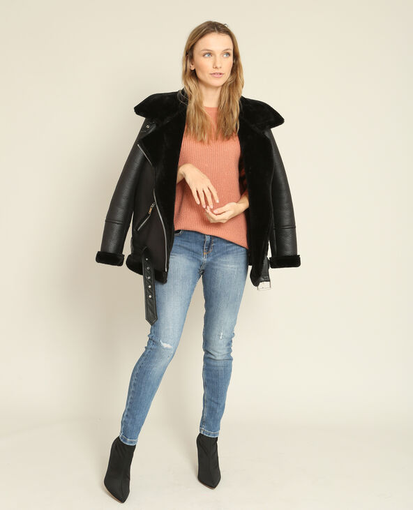 Pull asymétrique vieux rose - Pimkie