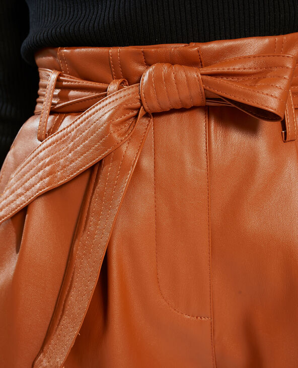 Short en simili cuir marron - Pimkie