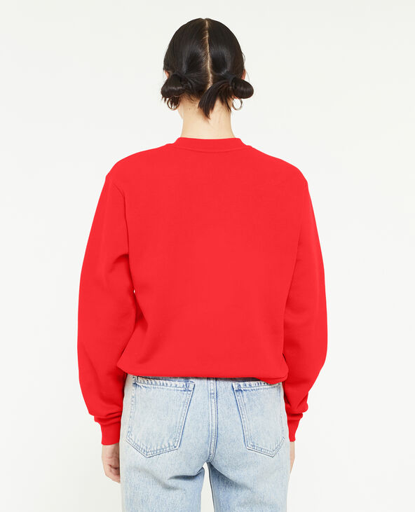 Sweat col rond avec print rouge - Pimkie