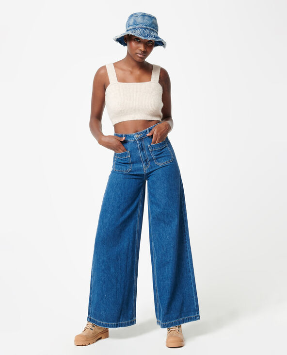 Jean wide taille haute bleu - Pimkie