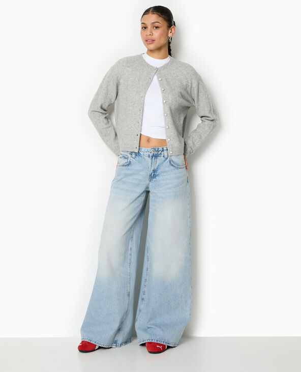 Jean wide extra large taille basse bleu - Pimkie