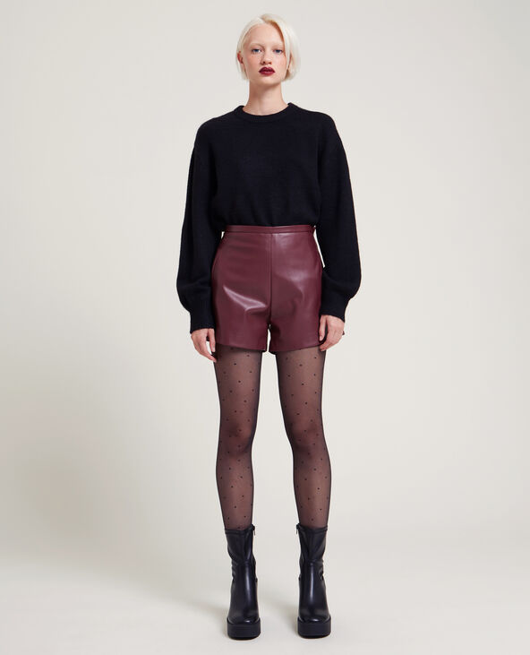 Short en simili cuir bordeaux - Pimkie