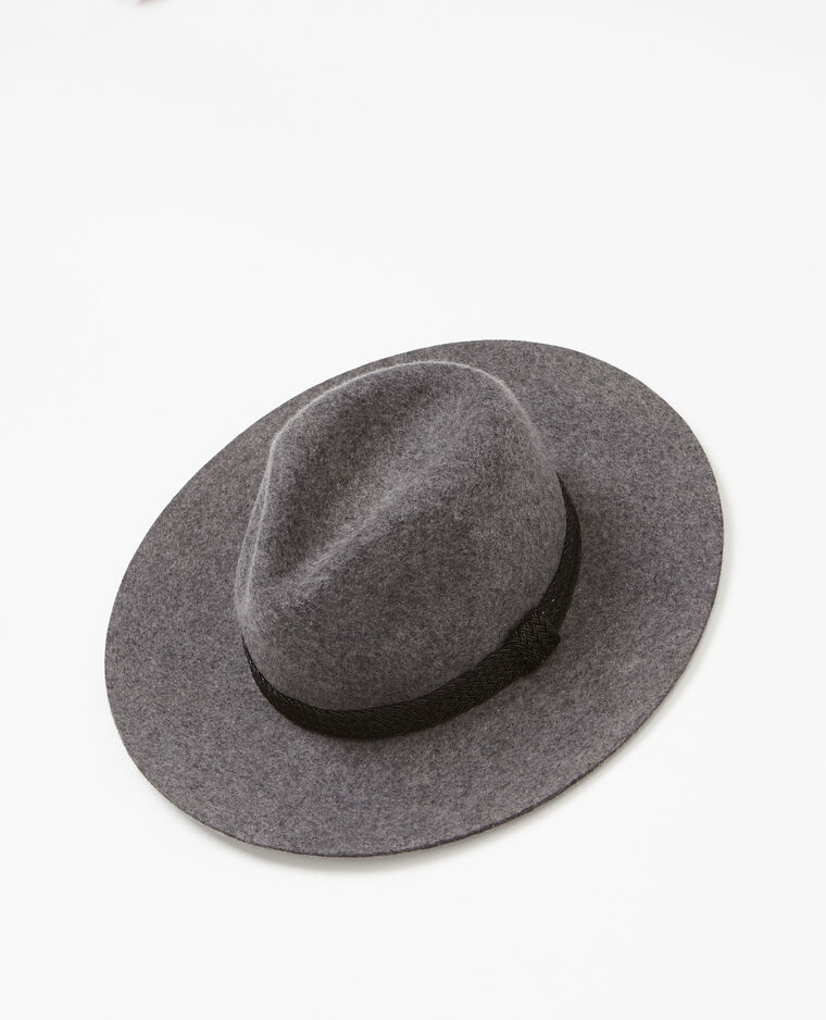 Fedora bande irisée gris anthracite - Pimkie