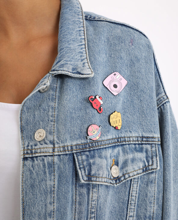 Lot de 4 pin's violet - Pimkie