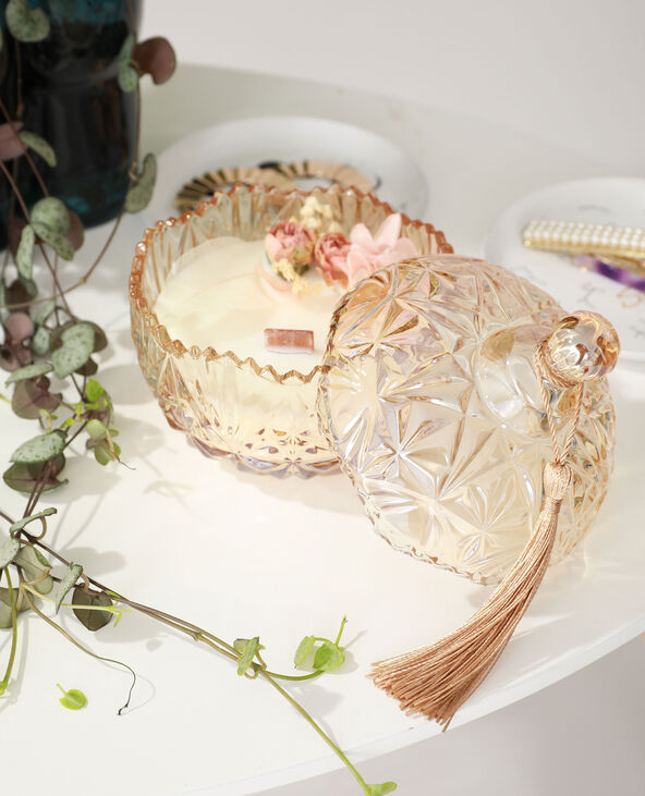 Bougie vintage avec pompon orange - Pimkie