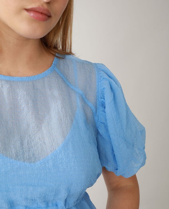Robe gaufrée bleu - Pimkie