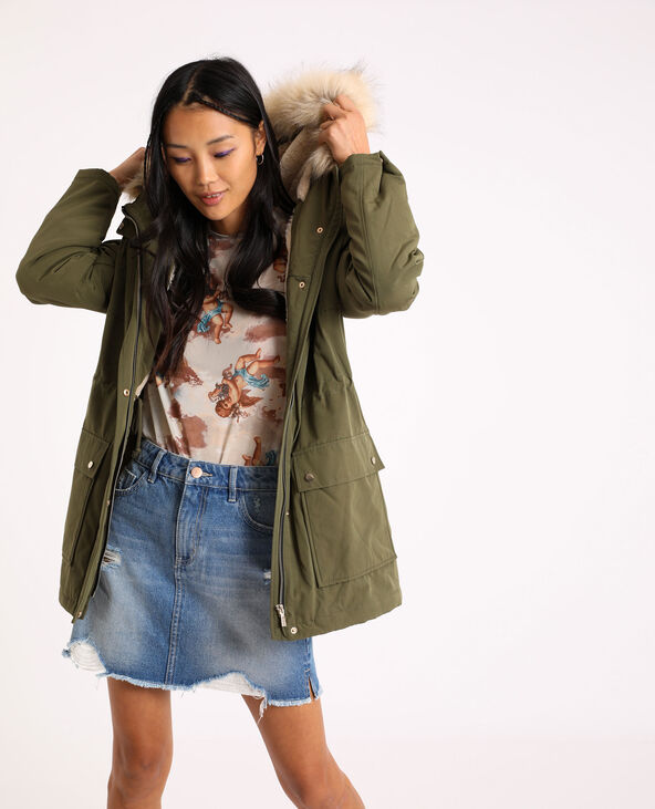 Parka à capuche vert kaki - Pimkie