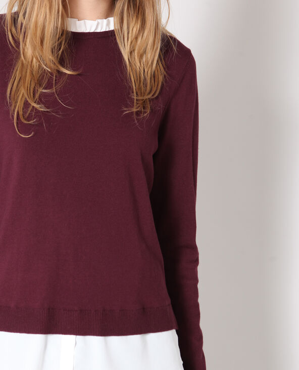 Pull chemise bordeaux - Pimkie
