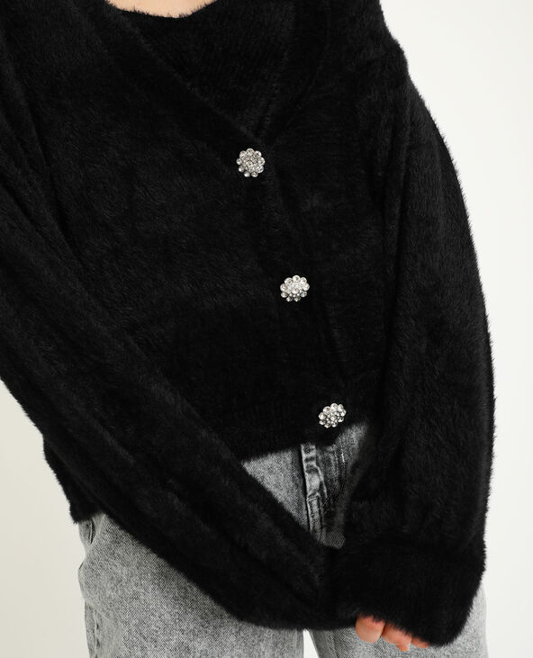 Gilet tout doux noir - Pimkie
