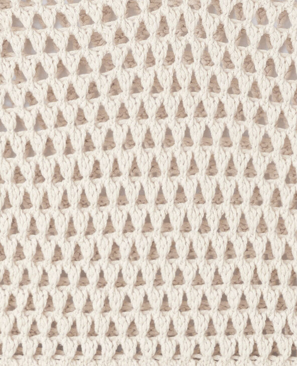 Pull sans manches en maille ajourée beige - Pimkie