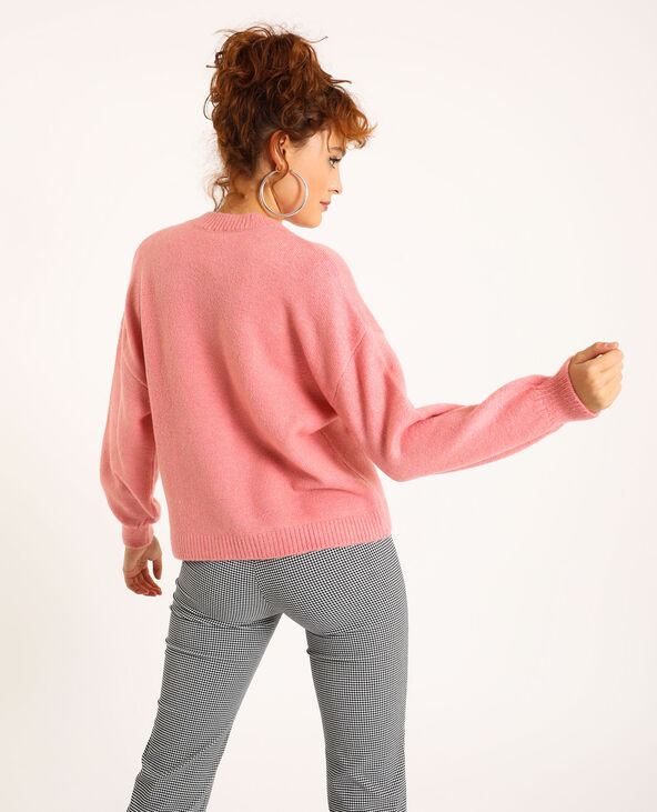 Pull brodé rose - Pimkie