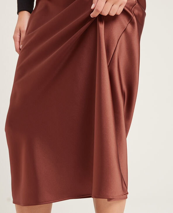 Jupe satin orange sales