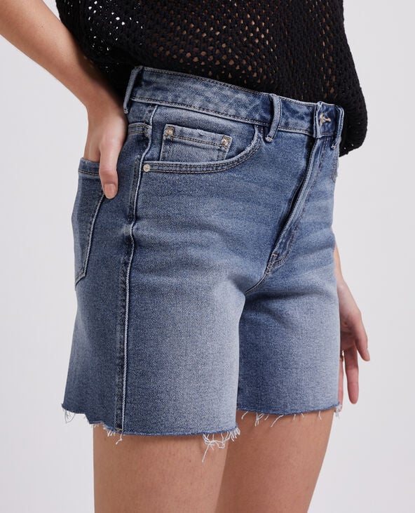 Bermuda en jean raw cut bleu - Pimkie