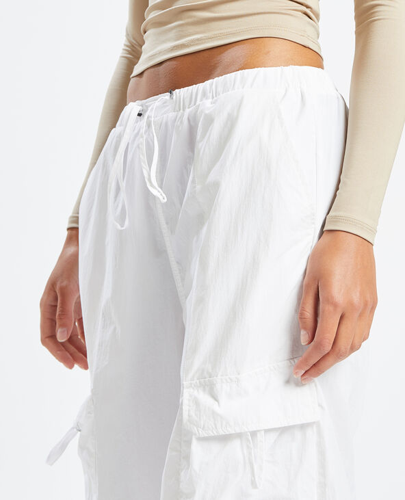 Pantalon cargo large blanc - Pimkie