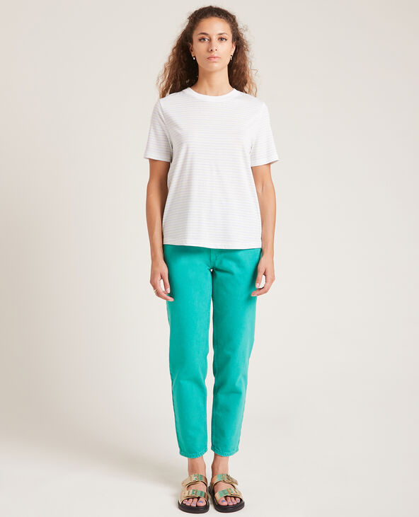 T-shirt col rond vert - Pimkie