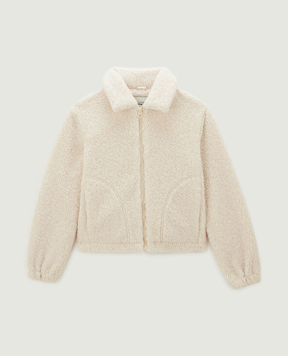 Veste zippée en sherpa sable - Pimkie