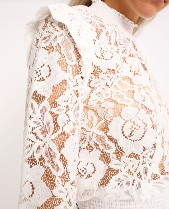 Chemisier en dentelle blanc - Pimkie