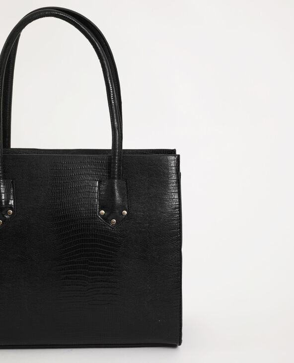Grand sac rigide noir - Pimkie