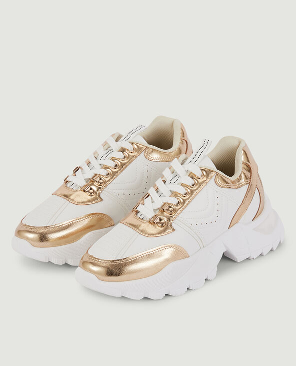 Sneackers chunky doré - Pimkie