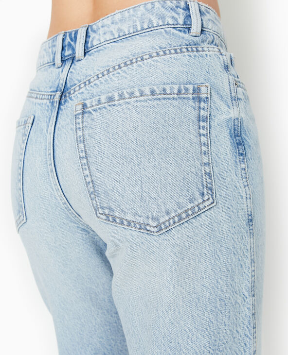 Jean droit taille haute bleu clair - Pimkie
