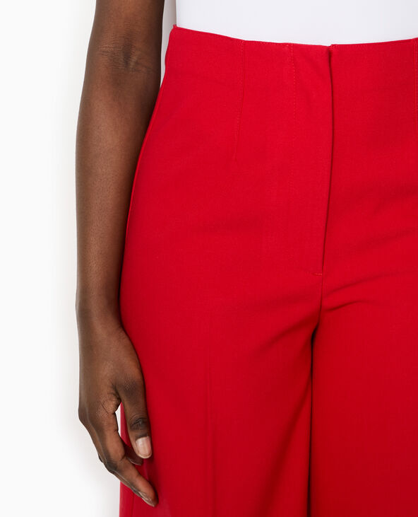 Pantalon large avec pinces rouge - Pimkie