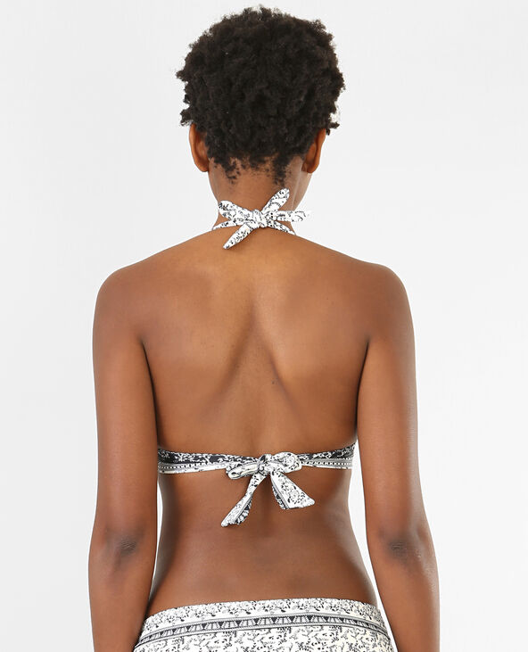Haut de maillot de bain imprimé blanc - Pimkie