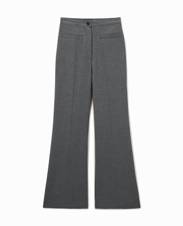 Pantalon flare taille extra haute gris clair - Pimkie