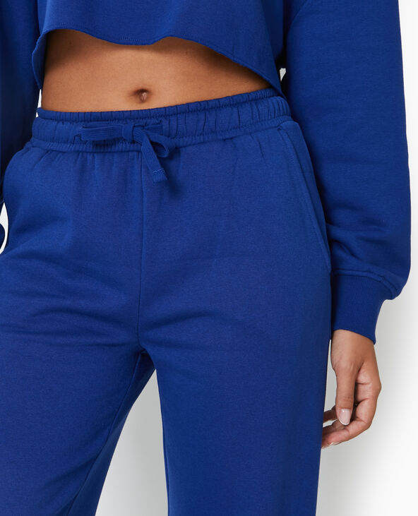 Pantalon de jogging large en molleton bleu marine - Pimkie