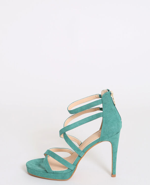Sandales à talons aiguilles vert - Pimkie
