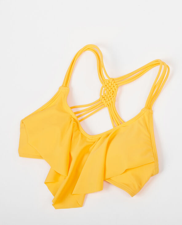 Haut de bikini à volants orange - Pimkie