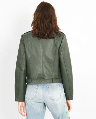 Veste biker vert foncé - Pimkie